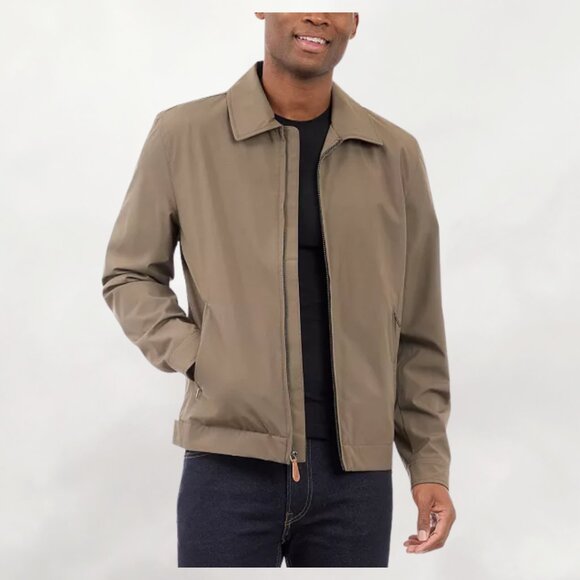 NWT - London Fog Auburn Light Weight H20-Resistant Zip Front Golf Jacket - Olive - Picture 3 of 5